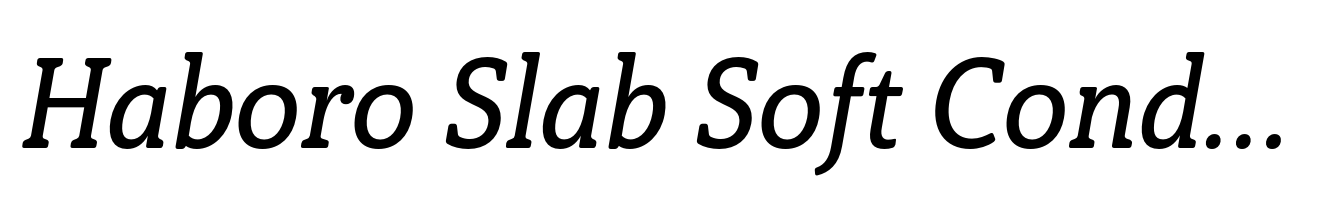 Haboro Slab Soft Condensed Demi Italic